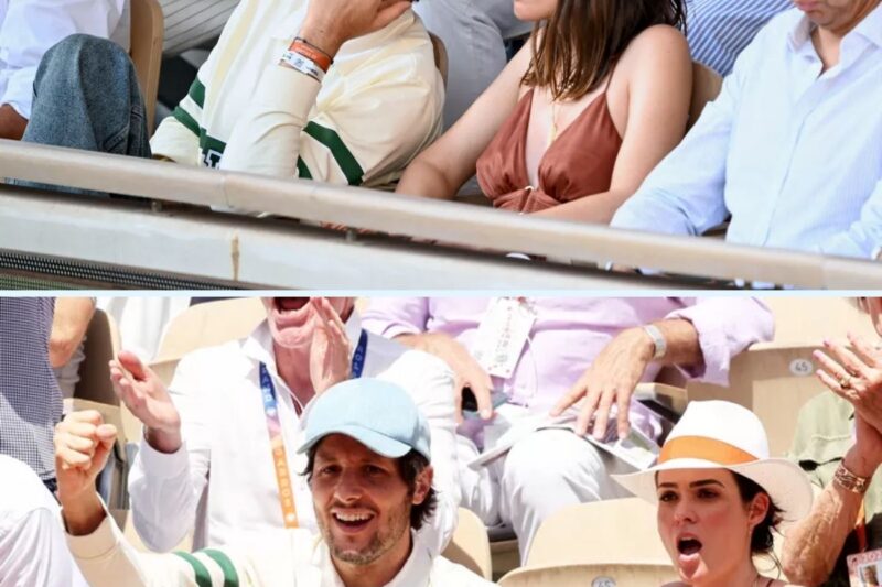 Roland-Garros : Vianney en tribunes, avec sa femme Catherine Robert enceinte de leur deuxième enfant