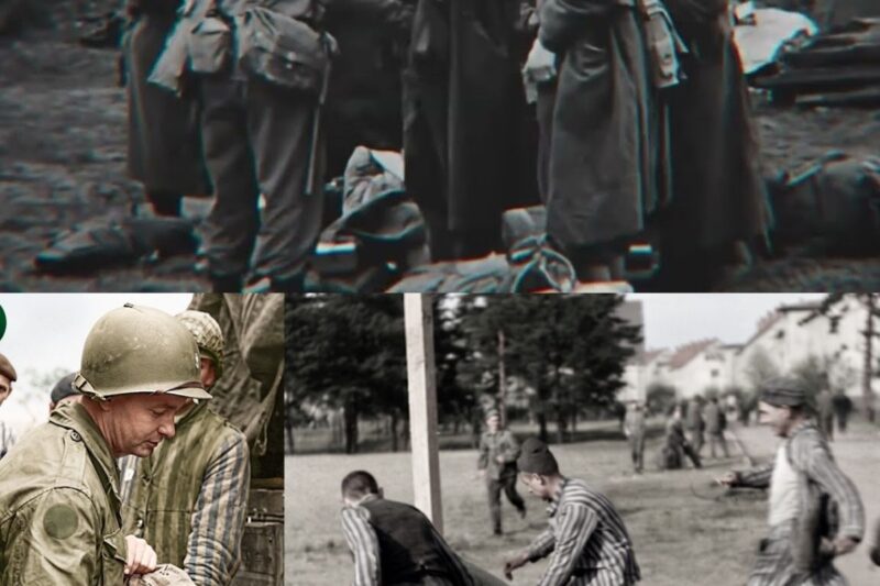 Vengeance après la libération : des soldats et des prisonniers alliés exécutent des SS dans des camps nazis