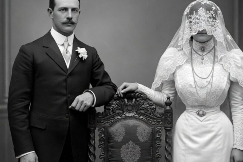 « Un portrait de 1904 refait surface — et les historiens pâlissent en agrandissant l’image de la mariée »