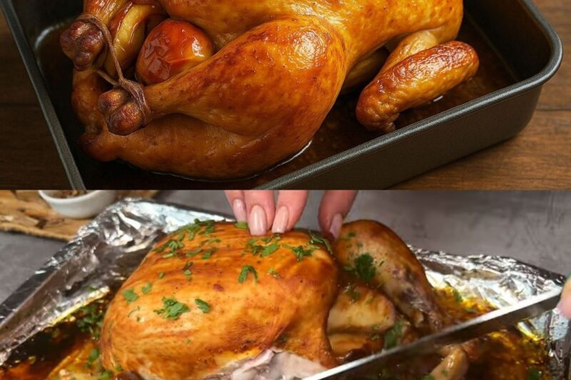 Une délicieuse recette de poulet rôti pour Noël ! Meilleur que la dinde !