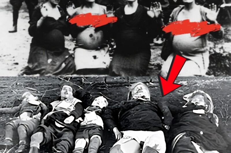 Un acte brutal commis par des soldats allemands contre des citoyennes soviétiques enceintes