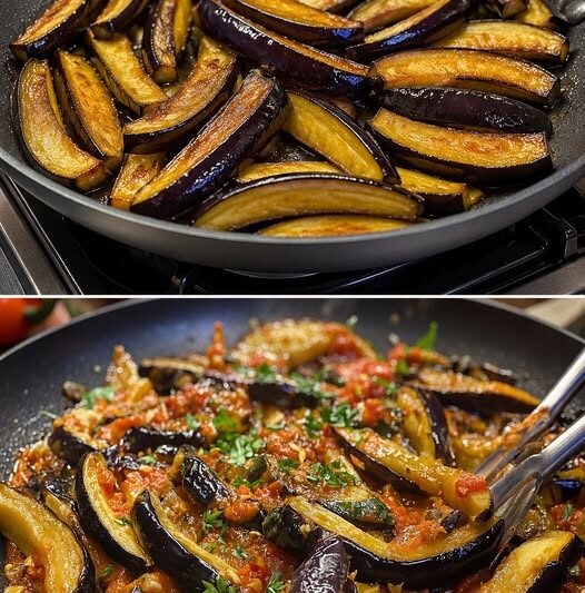 Un déjeuner intelligent, léger et 100% végétal à base d’aubergines : seulement 170 calories et qui me cale longtemps !