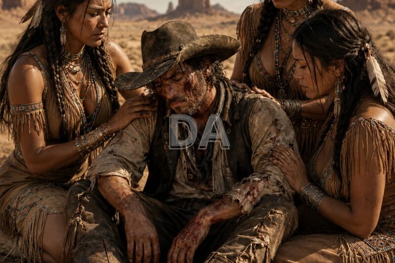 Tre donne Apache hanno trovato un cowboy ferito… e ora la legge sacra impone che diventi loro marito.