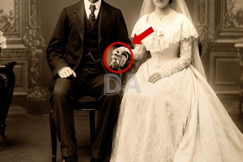 Questo ritratto del 1903 sembra normale, finché non si ingrandisce la mano della sposa e si scopre un oscuro segreto.