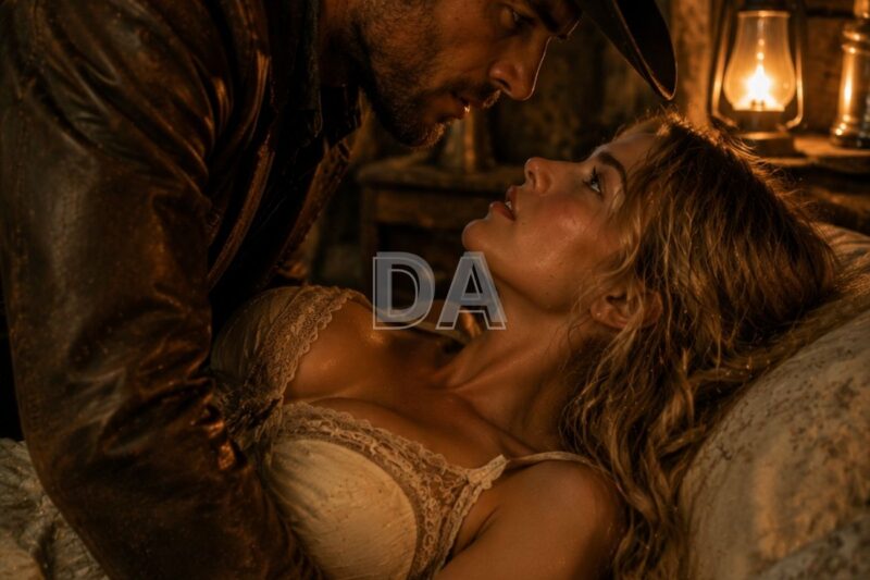 «Non eiaculare dentro di me…!» implorò la donna al cowboy solitario che ardeva di desiderio per lei.
