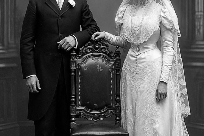 Un ritratto del 1904 riemerge e gli storici impallidiscono ingrandendo l’immagine della sposa.
