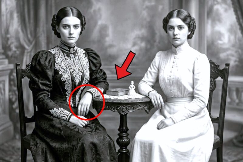 Questo ritratto del 1901 di due sorelle sembrava normale, finché i restauratori non hanno ingrandito l’immagine della sua mano.