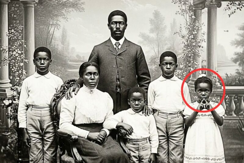 Era solo una foto di famiglia, ma guardate attentamente la mano di uno dei bambini.