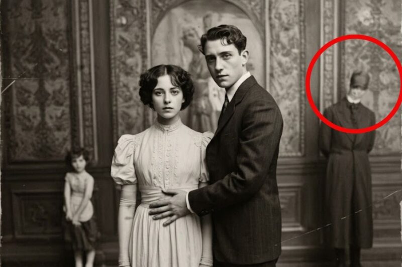 La foto di nozze del 1906 sembrava perfetta, finché la mano dello sposo non rivelò un segreto che lasciò tutti sbalorditi.