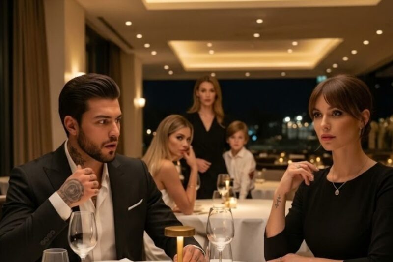 Alla cena per il suo anniversario con la fidanzata, il boss mafioso si bloccò quando vide la sua ex con due gemelli.