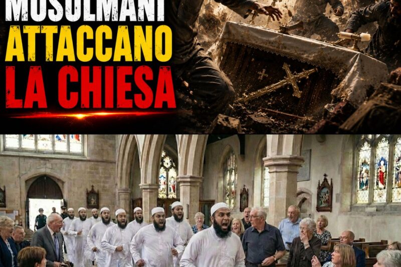 I musulmani attaccano l’altare di una chiesa, poi qualcosa li fa mollare tutto.