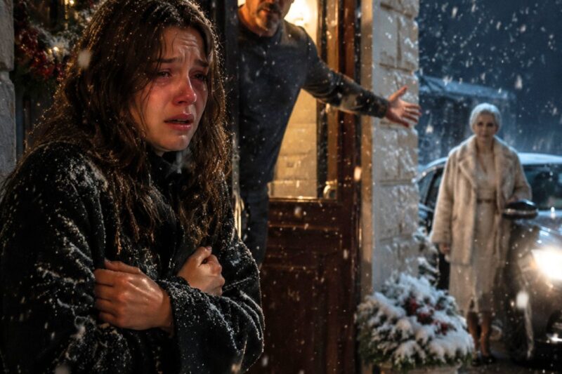 Mio padre mi chiuse fuori a –10°C la vigilia di Natale… poi apparve mia nonna miliardaria defunta