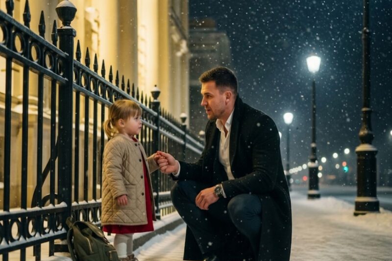 La petite fille dit : « Monsieur, ma maman n’est pas rentrée hier soir… » — Le PDG la suivit dans la neige…