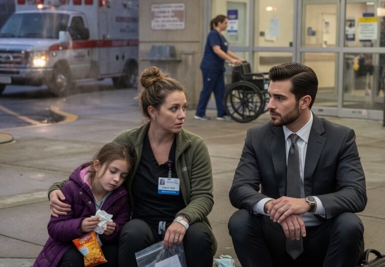 Une enfant et sa mère célibataire attendaient devant l’hôpital ; le PDG s’est assis au lieu de partir.