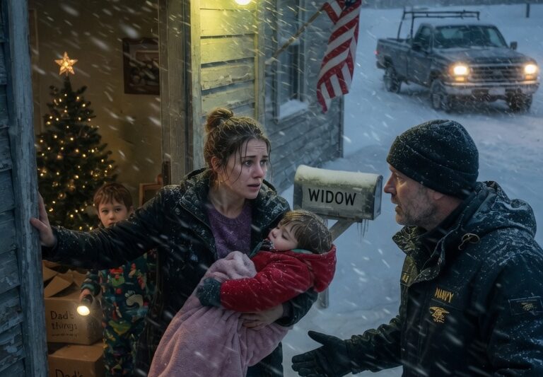 « Venez avec moi… », a dit l’ancien Navy SEAL après avoir aperçu la veuve et sa famille dans la tempête de neige.