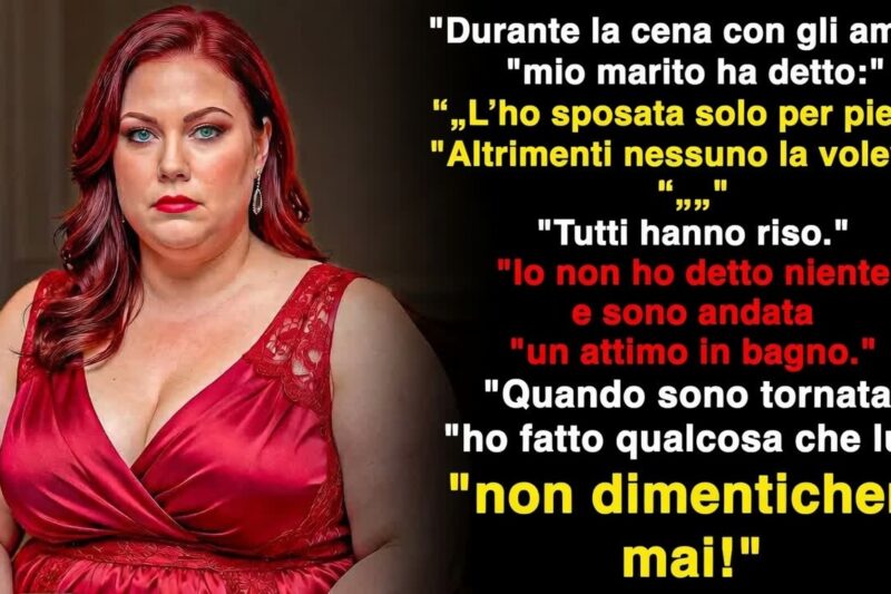 “L’ho sposata solo per pietà. Nessun altro la voleva.” Me ne sono andato e