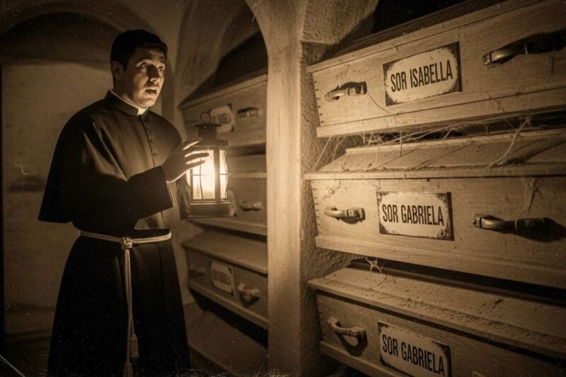 Quando il nuovo sacerdote di Veracruz pulì la cripta, trovò delle bare con sopra i nomi di suore ancora in vita.
