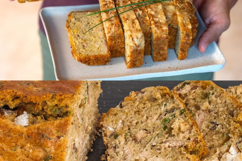 Cake au thon et sardines rapide à préparer, moelleux et protéiné