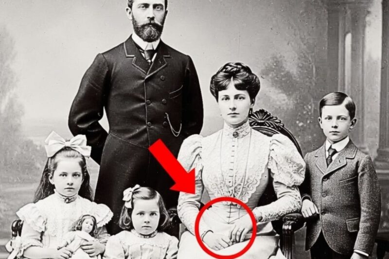 Découverte d’un portrait de famille de 1890 — et les historiens sont choqués lorsqu’ils agrandissent la main de la mère