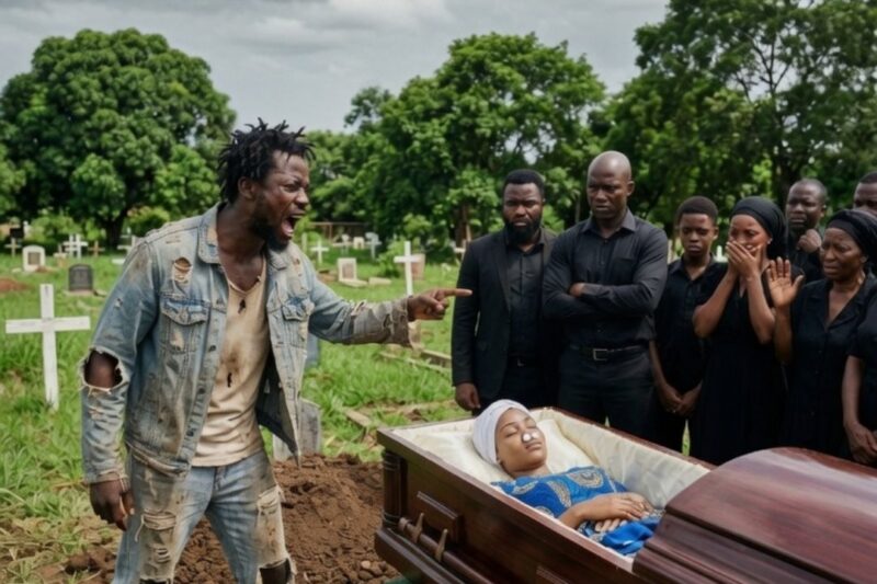 « Elle n’est pas morte »… un sans-abri interrompt les funérailles et choque tout le monde