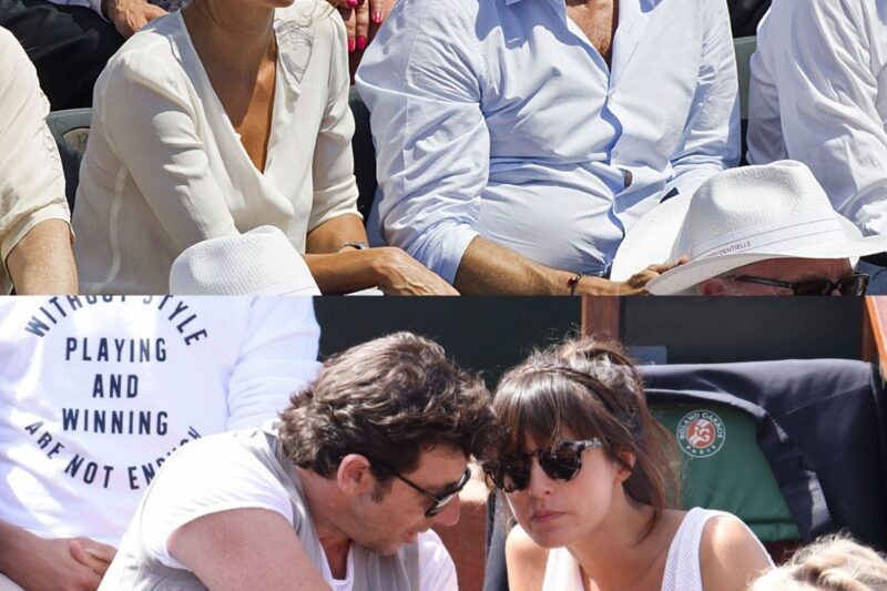 Patrick Bruel et Caroline en amoureux à Roland-Garros
