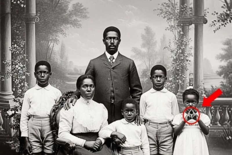 Ce n’était qu’une photo de famille, mais regardez attentivement la main d’un des enfants.