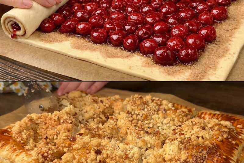 Ho imparato questo trucco in pasticceria! Bastano pasta sfoglia e ciliegie: una ricetta amatissima da tutta la famiglia!