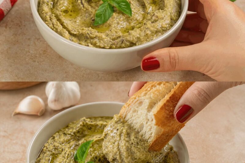 Non è il solito pesto: questo burro di melanzane a casa mia è diventato il condimento di tutto (e dura quasi una settimana in frigo)