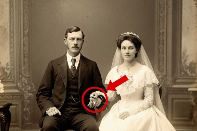 Ce portrait de 1903 semble normal — jusqu’à ce qu’on zoome sur la main de la mariée et qu’on découvre un sombre secret