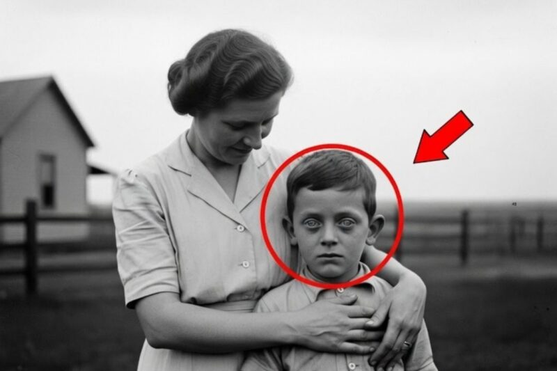Une femme serre son fils dans ses bras en 1931 — mais en zoomant sur le visage du garçon, quelque chose cloche.