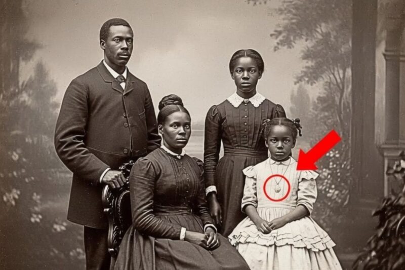 Ce n’était qu’un portrait de famille — jusqu’à ce que des experts soient choqués d’étudier le collier de la jeune fille