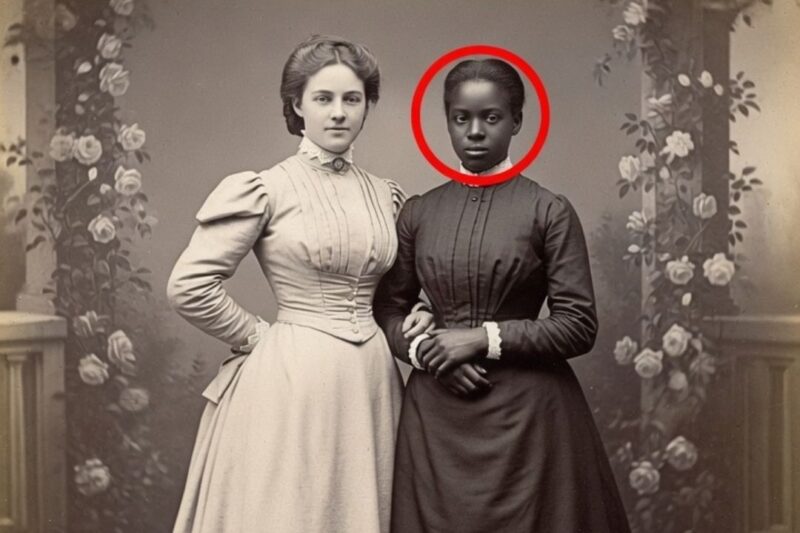 Cette photographie semblait représenter une amitié, mais le col de la jeune fille révélait quelque chose de plus profond.