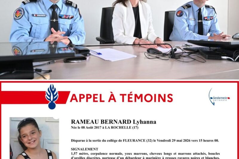 Disparition de Lyhanna à Fleurance : un suspect en garde à vue, une enquête ouverte pour enlèvement et séquestration, la fillette toujours introuvable