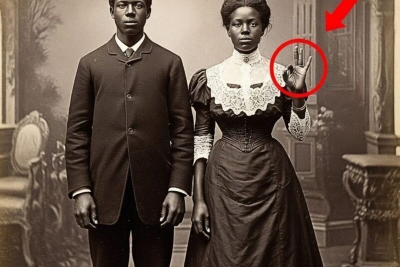 Ce n’était qu’un portrait d’un jeune couple en 1895 — mais regardez attentivement sa main