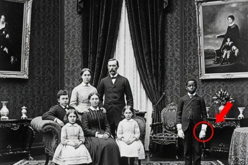 Ce portrait de famille de 1873 semblait plein d’amour — jusqu’à ce que des experts découvrent quelque chose dans le gant du garçon esclave