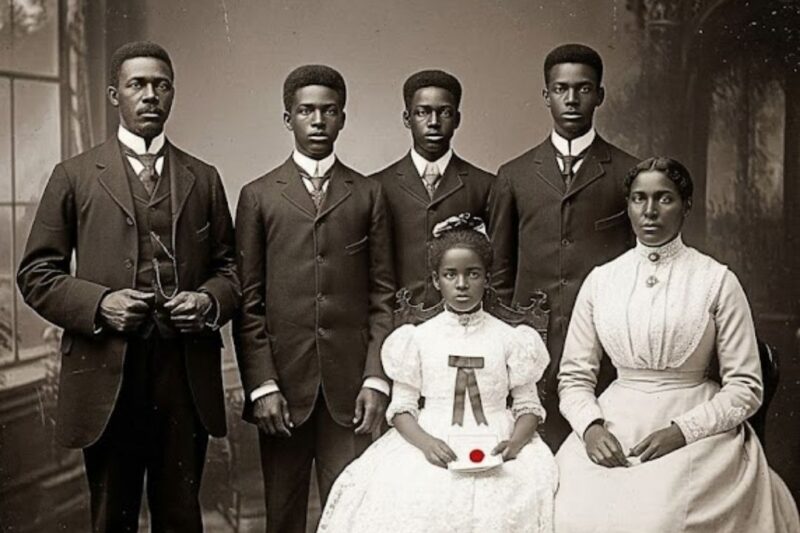 C’était juste une paisible photo de famille — jusqu’à ce qu’on remarque ce que tenait la plus jeune fille.