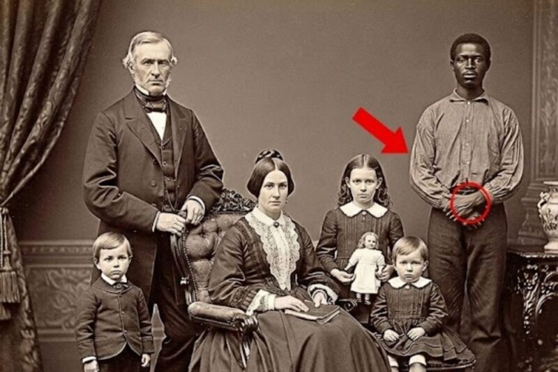 Une photo de famille de 1864 cache un secret : zoom sur le poignet de l’homme réduit en esclavage