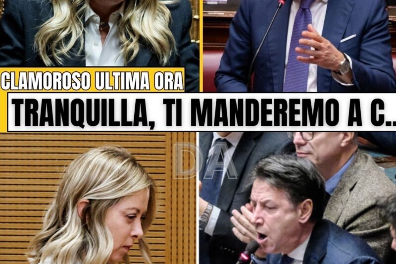 GIUSEPPE CONTE AVVISA GIORGIA MELONI LA SUA REAZIONE FA ESPLODERE L’AULA