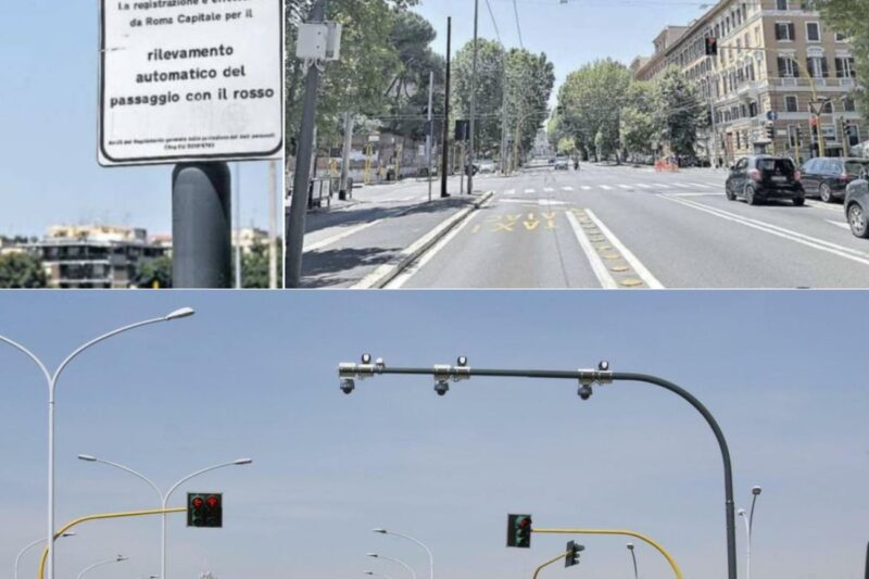 Passi con il rosso a Roma? Da luglio ti fotografano: ecco 38 nuovi photored in 15 incroci pericolosi