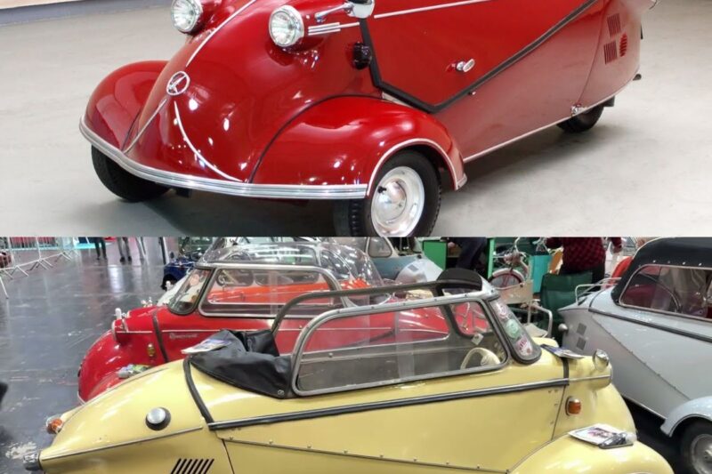 Anche con soli 36 CV e tetto in tela, la Messerschmitt KR200 del 1959 stupì tutti raggiungendo una velocità di 70 miglia orarie.