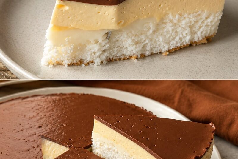 L’été approche et voici mon gâteau froid que tout le monde adore : riche en protéines et tellement de lait et de crème au chocolat qu’on ne peut plus s’arrêter d’en manger !