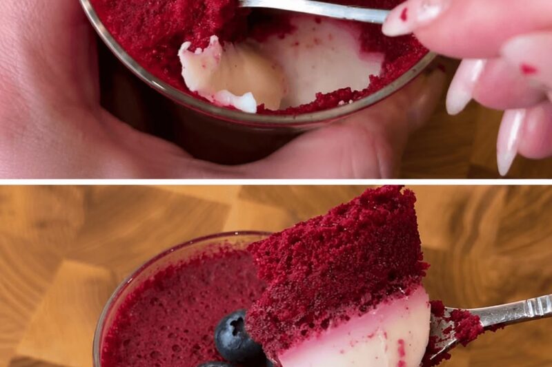 Cette panna cotta protéinée est rapide à préparer et ne contient qu’environ 57 calories par portion — j’en ai toujours sous la main au réfrigérateur pour ne pas tricher !