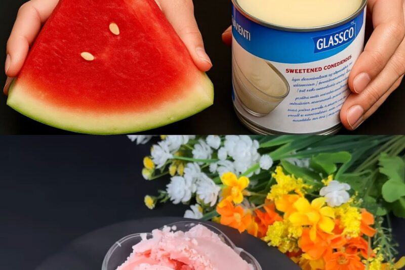 Kondensmilch mit Wassermelone: la straordinaria tendenza estiva per creare in casa un gelato cremoso e perfetto, superiore a quello confezionato