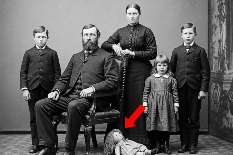 Ritrovato un ritratto di famiglia del 1892: gli storici restano di stucco quando notano cosa si trova accanto alla sedia.