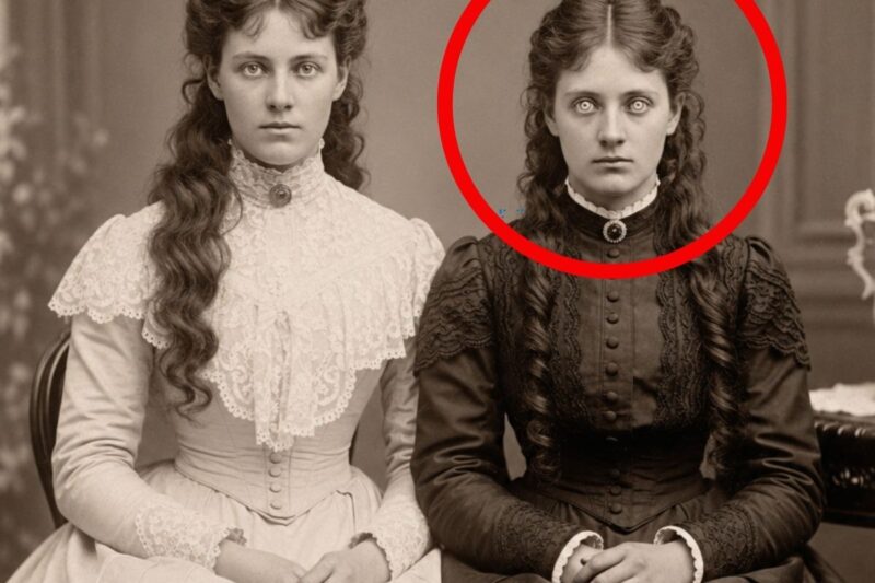 Questo ritratto di due sorelle del 1897 sembra innocuo, finché non si notano gli occhi.
