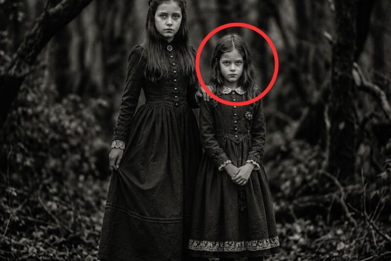 I restauratori ingrandiscono una foto del 1901 che ritrae due ragazze: ciò che hanno scoperto è terrificante.