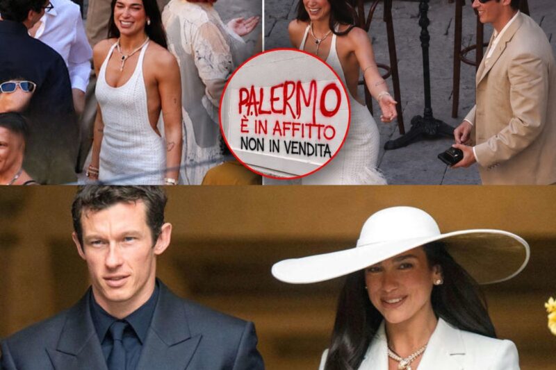 “Non il tuo salotto”: la celebrazione del matrimonio di Dua Lipa e Callum Turner in Italia scatena proteste a Palermo.