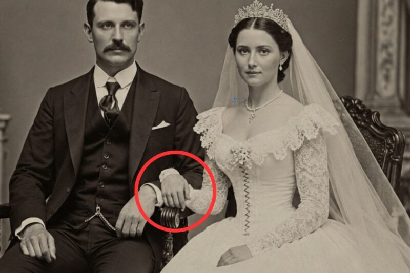 Questo ritratto di nozze del 1899 sembrava innocente, finché gli storici non hanno ingrandito l’immagine per concentrarsi sulla mano della sposa.