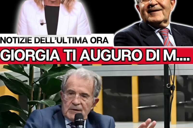 PRODI CACCIATO VIA DOPO LA FRASE CONTRO GIORGIA MELONI: CAOS IN STUDIO