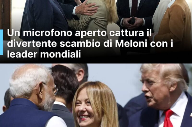 Momento microfono acceso: Meloni rivela di aver smesso di fumare al G7 e scherza: “Potete considerarmi una combattente”.